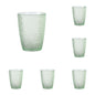 6 Pcs Drinking Tumblers Set of 12 oz, Drinking Glasses,BPA-Free,Stackable Water Cups,Clear Cups for Juice,(Brown)
